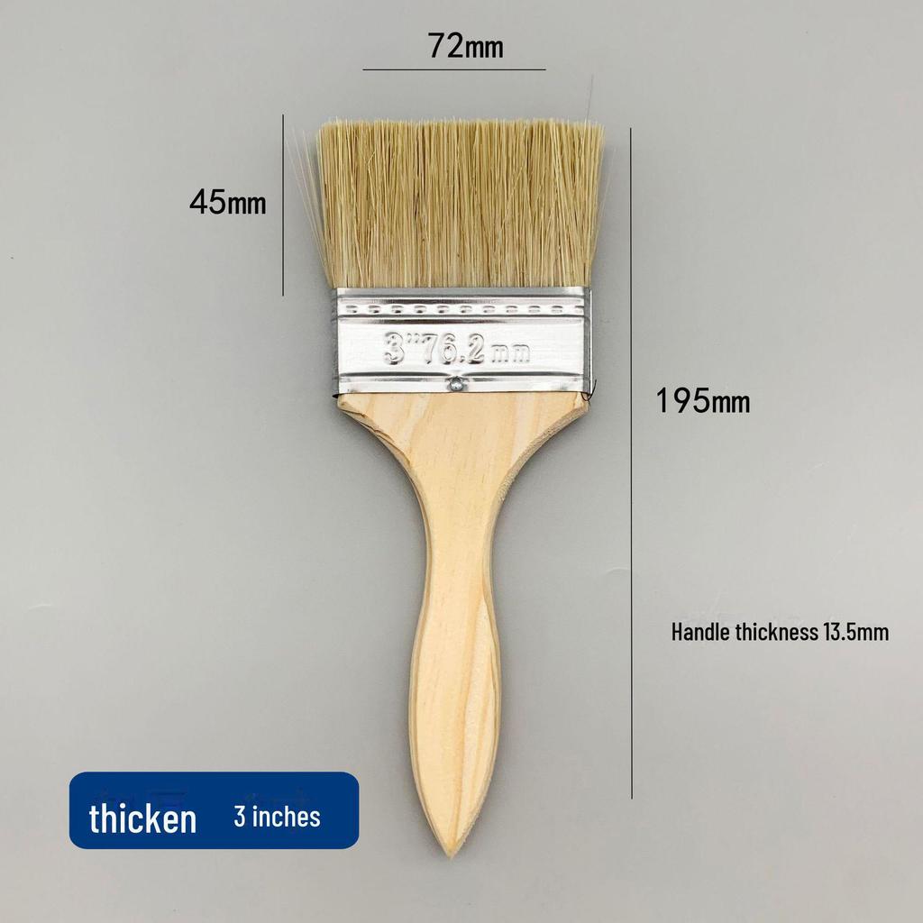 Щетка для барбекю и пыли из натуральной свиной шерсти - мягкая, коричневая, промышленная водонепроницаемая для домашнего использования