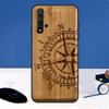 Чехол с принтом черепа из бамбука и дерева для Huawei Nova Y90 Y91 Y60 Y61 Y70 10 9 SE 11 Pro 5T 11i 8i 3i P20 P40 P30 Lite