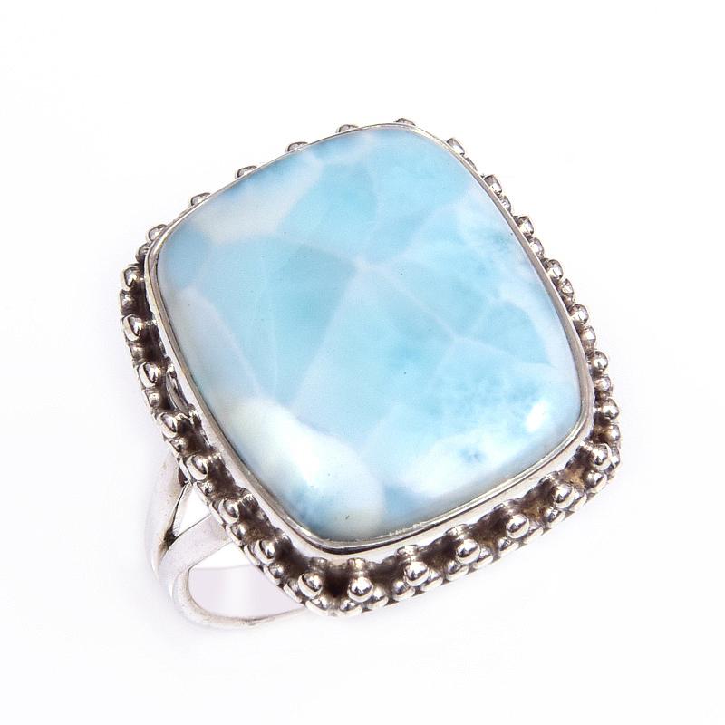 Кольцо в подарок из стерлингового серебра 925 пробы с драгоценным камнем ларимаром Natural Republic S.9 M2S78