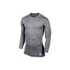 Logo Round Neck Long Sleeve Fitness Shirt Men Tops Gray 449794-091