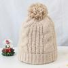 Красочная детская шапка с помпоном, осенне-зимняя детская шапка-бини для девочек и мальчиков, вязаная крючком толстая теплая однотонная шапка для малышей