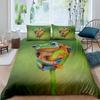 3D Frog Family King Queen Duvet Cover Little Tree Frog Bedding Set Tropical Nature Animal Quilt Cover Polyester Comforter Cover