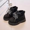 New autumn children's Martin boots, fashionable and versatile, simple yellow boots for boys and girls, leather short boots