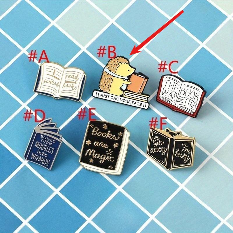 1Pc Books Are Magic Book Enamel Pins Reader Brooches Book Badges Lapel Pins Gift for Book Lover Reading Bibliophile Student