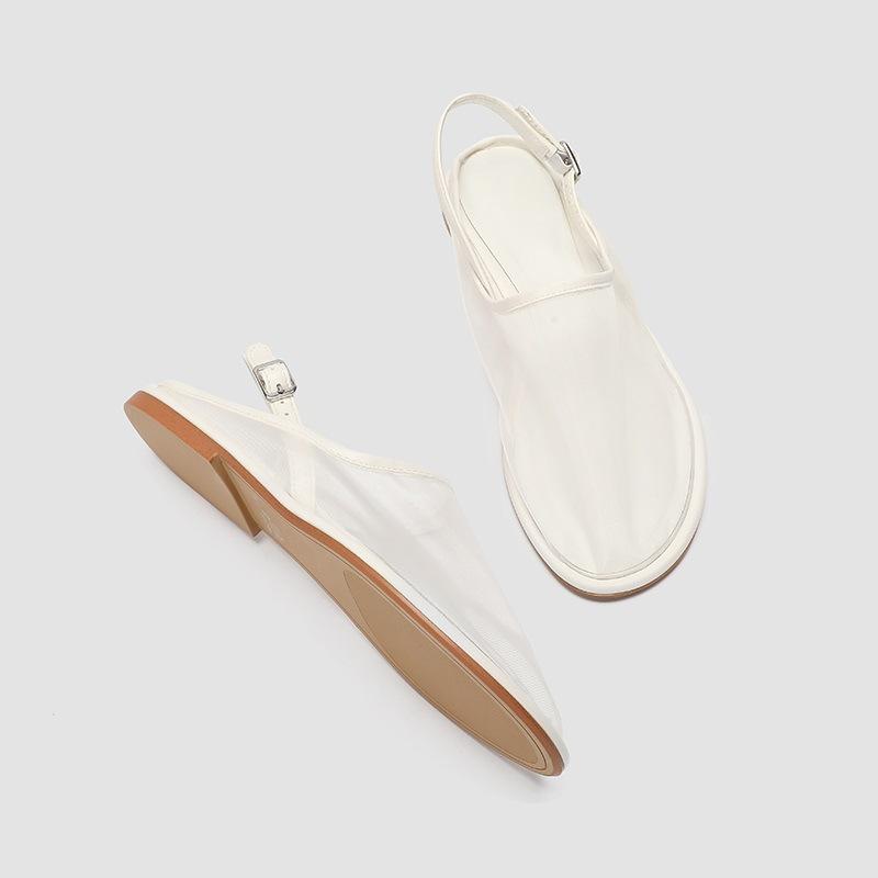 Ins Style Air Mesh Women Ballet Flats Comfortable Soft Sole Slingbacks Walking Dance Loafers Spring Summer Casual Shoes