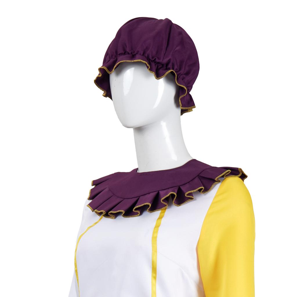 Mrs. Potts Costume from Beauty and the Beast, Tea Pot Dress Cosplay Outfit for Women, Anime Movie Character Party Halloween Costume