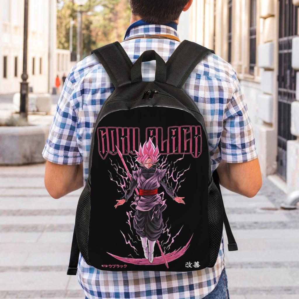 Рюкзак Dragon Ball Black Goku для мужчин и женщин, модный, для старшей школы, на каждый день, с отделением для ноутбука, на плечо, для улицы