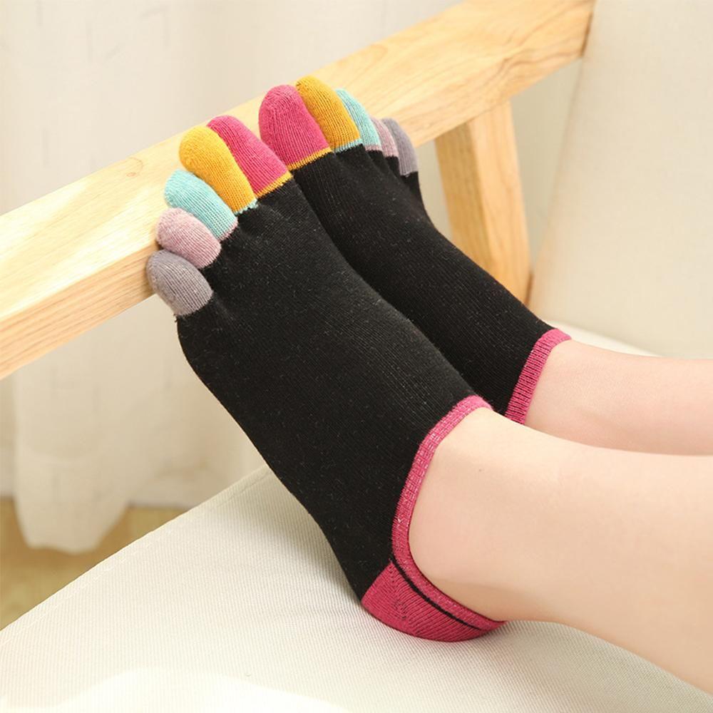 Женские Модные Дышащие Невидимые Потные Носки с 5 Пальцами, Носки до щиколотки, Носки с пальцами, Следки