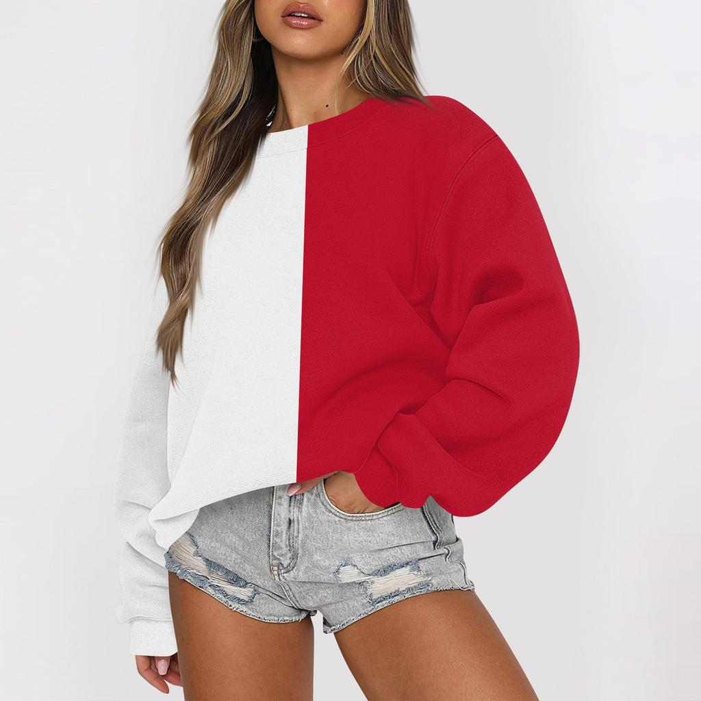 Женские осенне-зимние топы, женская толстовка с длинными рукавами, повседневные флисовые топы с круглым вырезом, свободный крой, половер