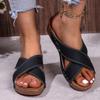 Женские сандалии с открытым носком, летние босоножки на танкетке, летняя обувь, женские шлепанцы, элегантные сандалии на каблуке Zapatos Mujeres