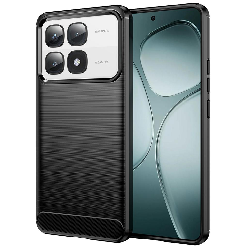 Для Xiaomi 14T Pro Чехол Текстура углеродного волокна ТПУ Матовый чехол для телефона