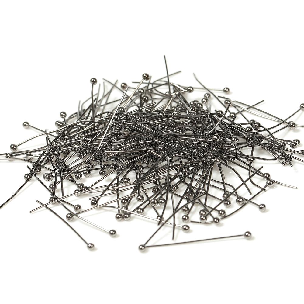 200pcs/lot 18 20 24 30 35 40 mm Gold Silver Metal Ball Head Pins for DIY Jewelry Making Head pins Findings Supplies Wholesale