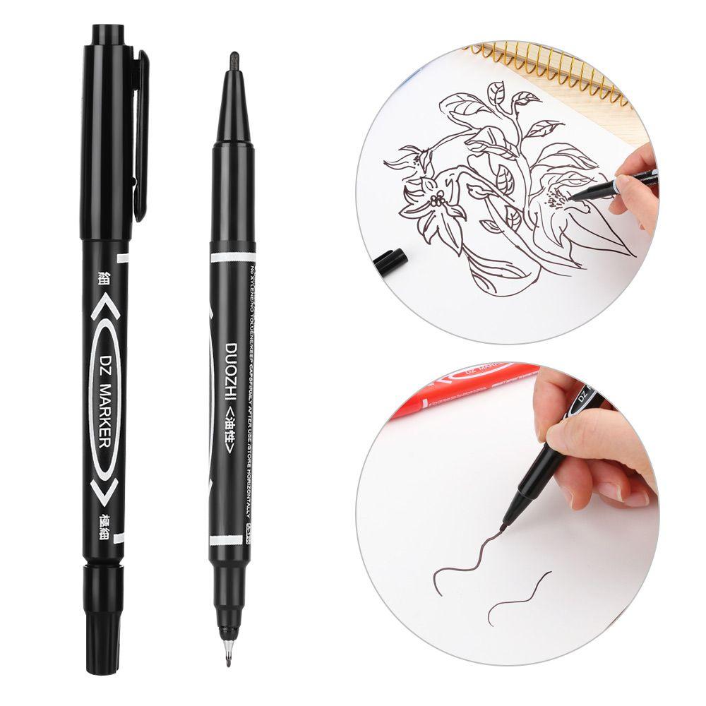 Art Drawing Signature Tyre Markers Twin Tip Double Head Oily Waterproof Pens Permanent Marker Pen