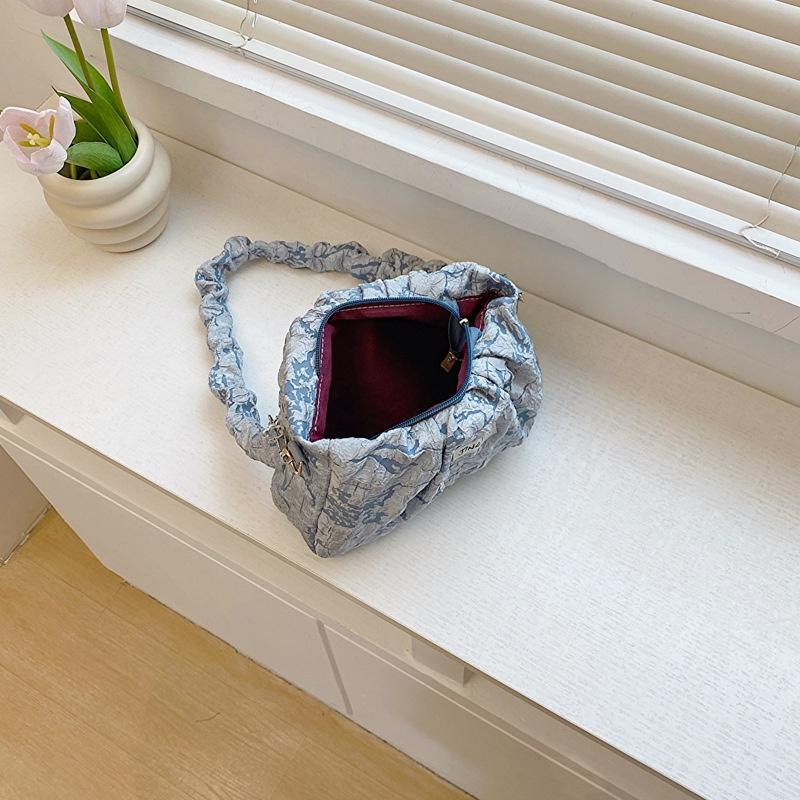 IELGY Женская плиссированная сумка подмышками, универсальная модная сумка через плечо