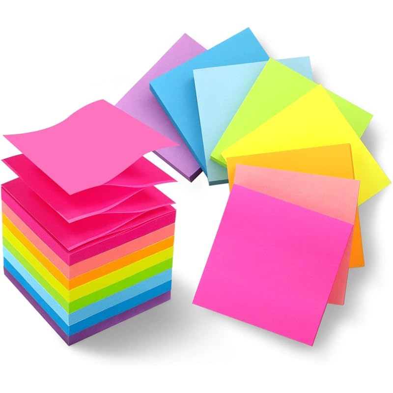 Ofixo Color Sticky Note Adhesive Paper Post Memo Pad Stationery Office Accessories School Supplies (400 Pcs)