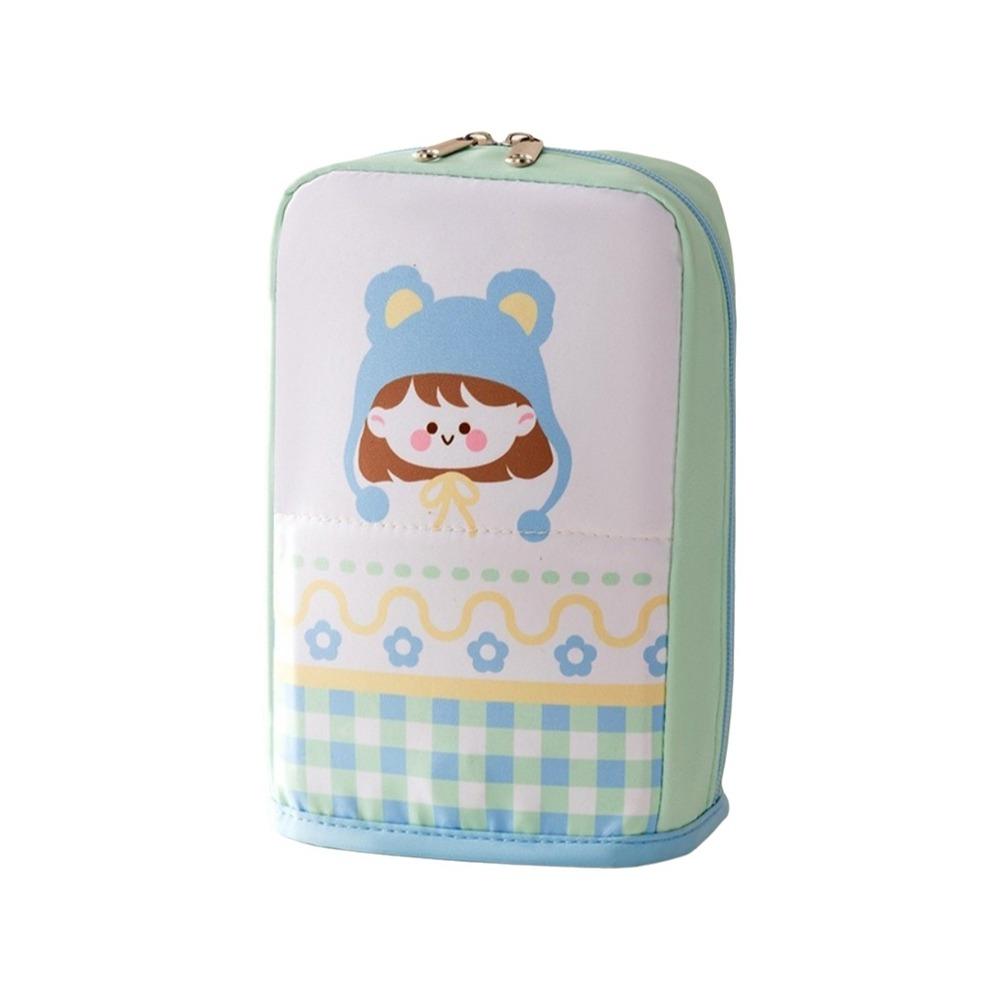 Oxford Cloth Standing Cosmetic Pouch Dust-proof Makeup Brush Holder Makeup Organizer Pen Storage