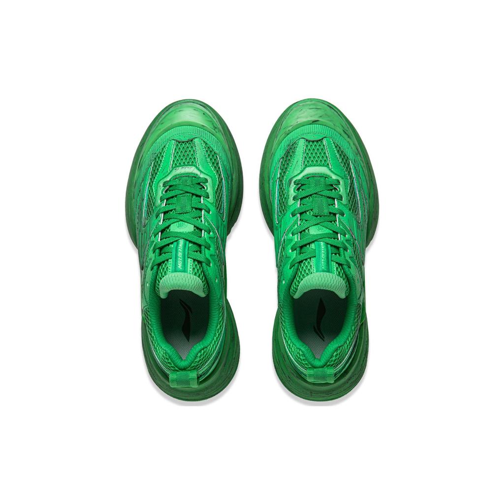 Li Ning Super Distance 2 CF Cushioning Non-Slip Wear-Resistant Low-Top Casual Shoes Unisex Casual Shoes Green AGLT157-4
