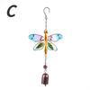 Wind Chime Hummingbird Metal Glass Painted Crafts Pendant Bell Dragonfly Bird Aluminum Pipe Home Courtyard Hanging Pendant
