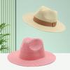 Unisex Summer Panama Sun Hat - Fashionable Straw Braid Fedora for Outdoor and Beach Wear.