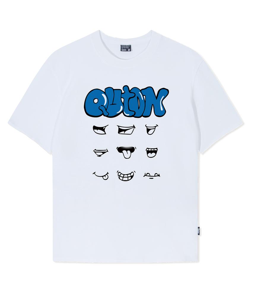 QUTON [Kuton X Igeon] Expression Oversized Heavy Short Sleeve T-Shirt
