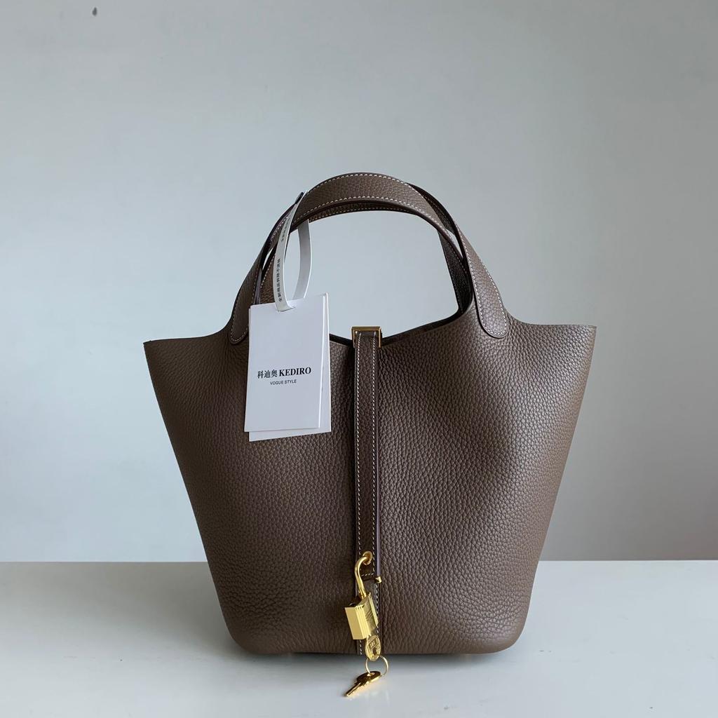 KEDITRO Picotingbo Half Hand Wax Thread Bucket Handheld Женская сумка Модная и простая корзина для овощей 22 см