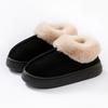 Plush Shoes Autumn and Winter Platform Bag Heel Cotton Shoes Pregnant Women Plush Warm Indoor Home Cotton Slippers