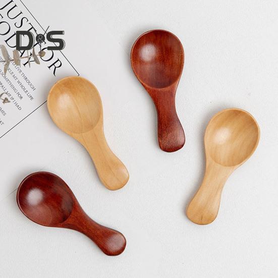Heat Resistant Mini Spoon Food Grade Wood Condiment Seasoning Sugar Mini Spoon