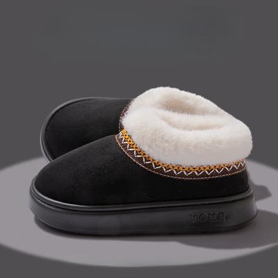 Женские домашние теплые плюшевые тапочки с антискользящей подошвой