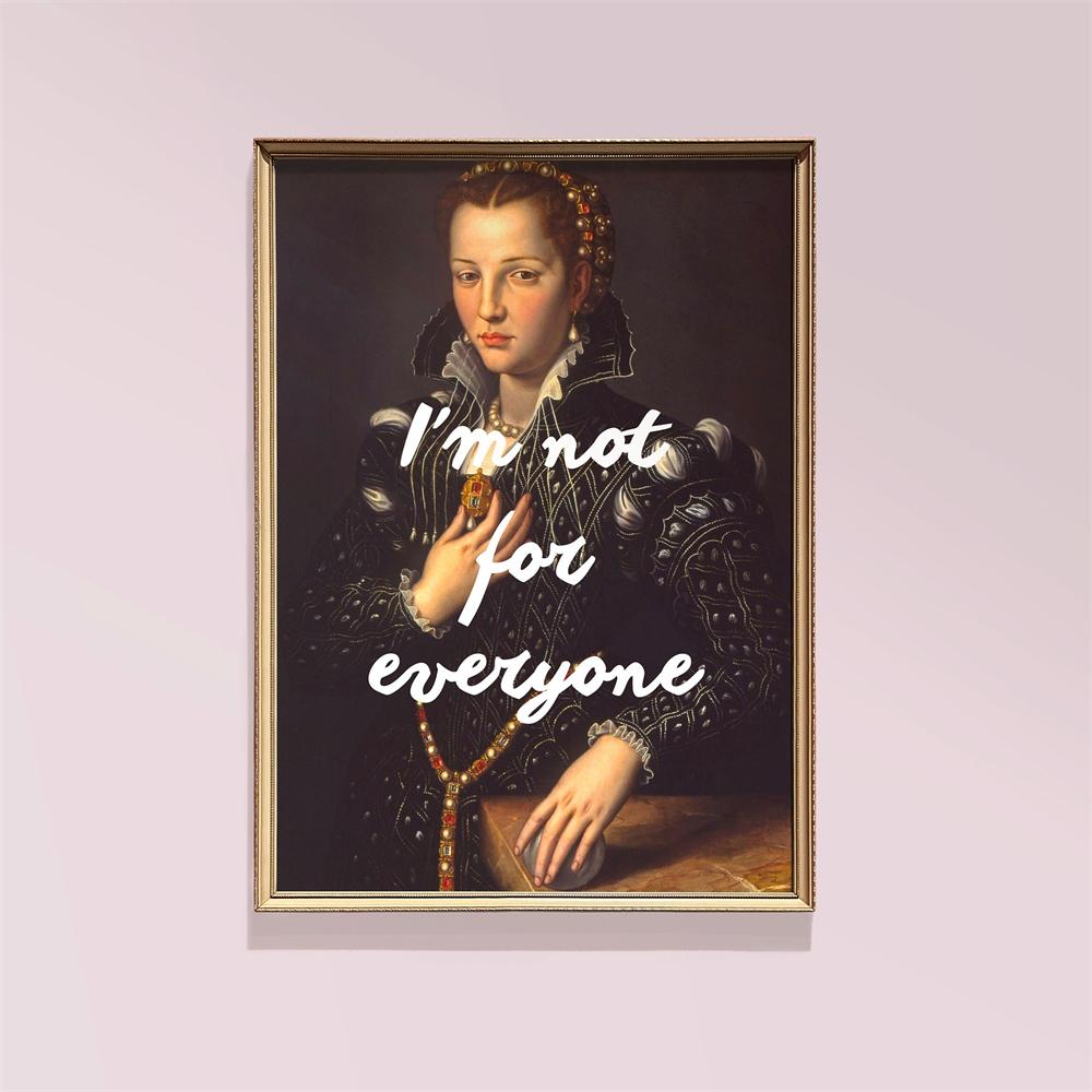 Funny Altered Art Portrait Poster Dark Academia Rococo Print Vintage Pastel Portrait Canvas Painting Bubblegum Baroque Art Print