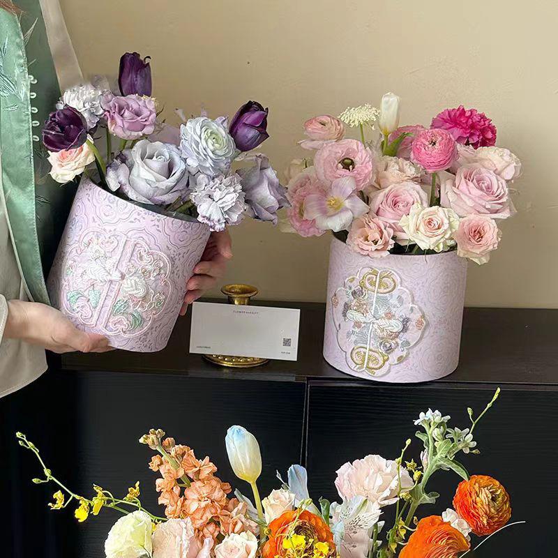 2 шт. Два обнимающих ведра, ведро в китайском стиле с облаком на плечо, ведро для цветов, материалы для цветочного магазина