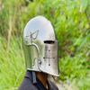 Barbuta Helmet Medieval Knight Armor 18g Mild Steel Helmet LARP Cosplay Halloween Costume Barbuta Visored Warrior Helmet  Best Gift