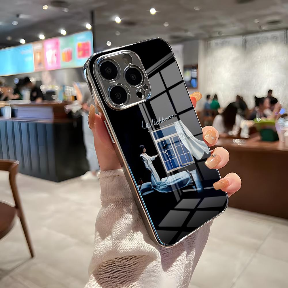 Чехол для телефона Conan Gray Wishbone для iPhone 17 Pro Max 15 Pro 16 14 Plus 12 13 Mini 11 Pro Ударопрочный Электроplated Стеклянная крышка