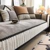 Chenille Solid Color Sofa Cover Splicing Jacquard Sofa Cover Thicken Living Room Sofa Cushion Anti-slip Four Seasons Couch Mat