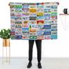 Licence Plate Wall Throw Blanket Multi Purpose Soft Warm Blanket for Home Travel