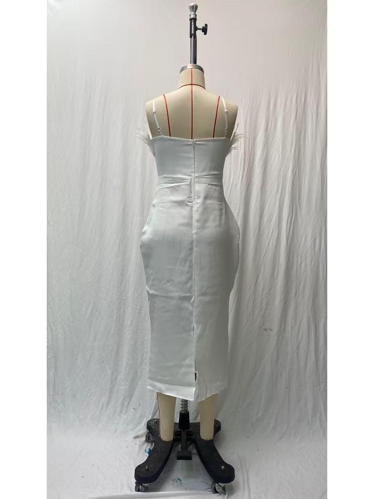 Платье-труба с перьями в европейском и американском стиле 2025 года — шикарный весенний стиль