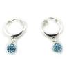 Les Trésors De Lily [N0317] - Серебряные серьги-кольца «Сисси» с бирюзой (5 мм)