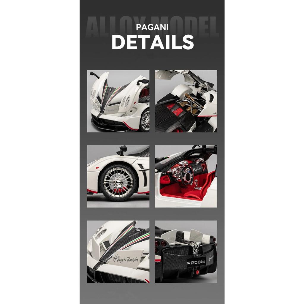 1/18 Pagani Huayra Dinastia литая модель гоночного автомобиля из сплава металлическая игрушка спортивная модель автомобиля имитация звука и света детский подарок