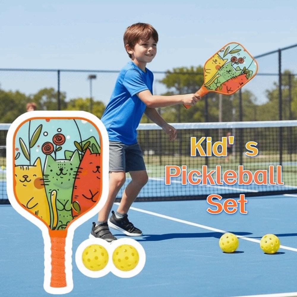 Lightweight Kid's Pickleball Set Colorful Pickleball Paddle Set Pickle Ball Equipment