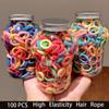100 шт./кор. резинки для волос, эластичные резинки для волос, аксессуары для волос, держатель для хвоста, резинки для женщин