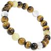 Shinjuku Gin No Kura Yellow Tiger Eye Rutilated Quartz Crystal Bracelet, 8mm, 18cm, Men's Medium, Women's Large, Natural Stone, Power Stone