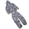 Snow Wild Camouflage Ghillie Suit 3D Leaf Jackets and Pants Set Clothes for Hunting