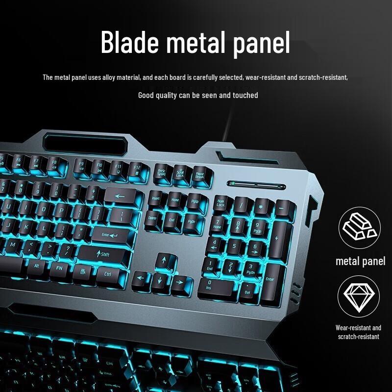 QianXingZhe GX80S Wired Gaming Keyboard with Mechanical Feel