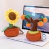 New Cute Simulated Sunflower Potted Plant Cartoon Plush Toy Persimmon Car Aromatherapy Creative Birthday Gift