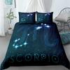 Aquarius Sign Zodiac Bedding Set King Queen Double Full Twin Single Size Duvet Cover Pillow Case Bed Linen Set