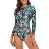 One Piece Swimsuit Closed Long Sleeve Swimwear Sports Surfing Bodysuit Women Swimming Bathing Suit