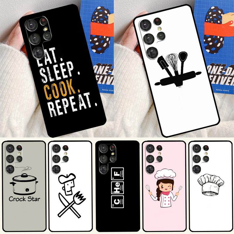 Cooking Chef Soft Case For Samsung Galaxy S25 Ultra S9 S10 S20 FE S21 S22 S23 Plus S24 Ultra Funda Cover