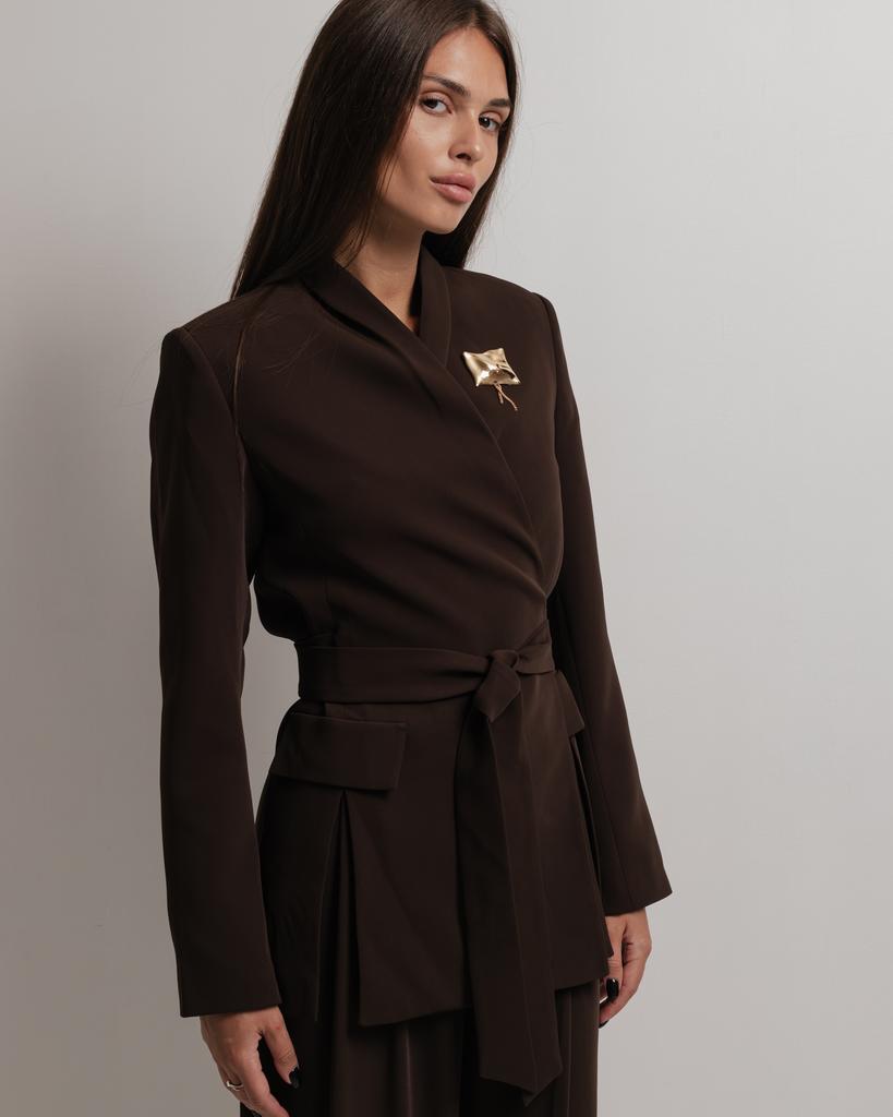 Костюм женский Phardi 7023 36 коричневый (пиджак, брюки)