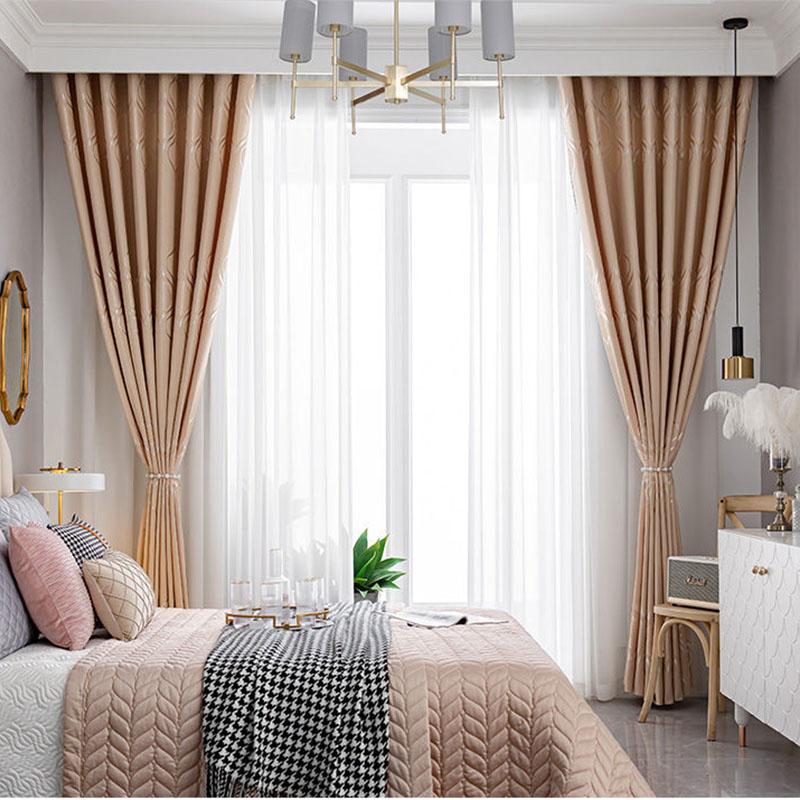 Плотные шторы в скандинавском стиле, простая гостиная, спальня, дом, изоляция, эркер, карниз для штор