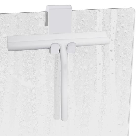 Односторонний скребок Эргономичный дизайн Без установки Скребок для стекла душевой кабины Устойчивый к царапинам Силиконовый скребок для зеркала в ванной комнате