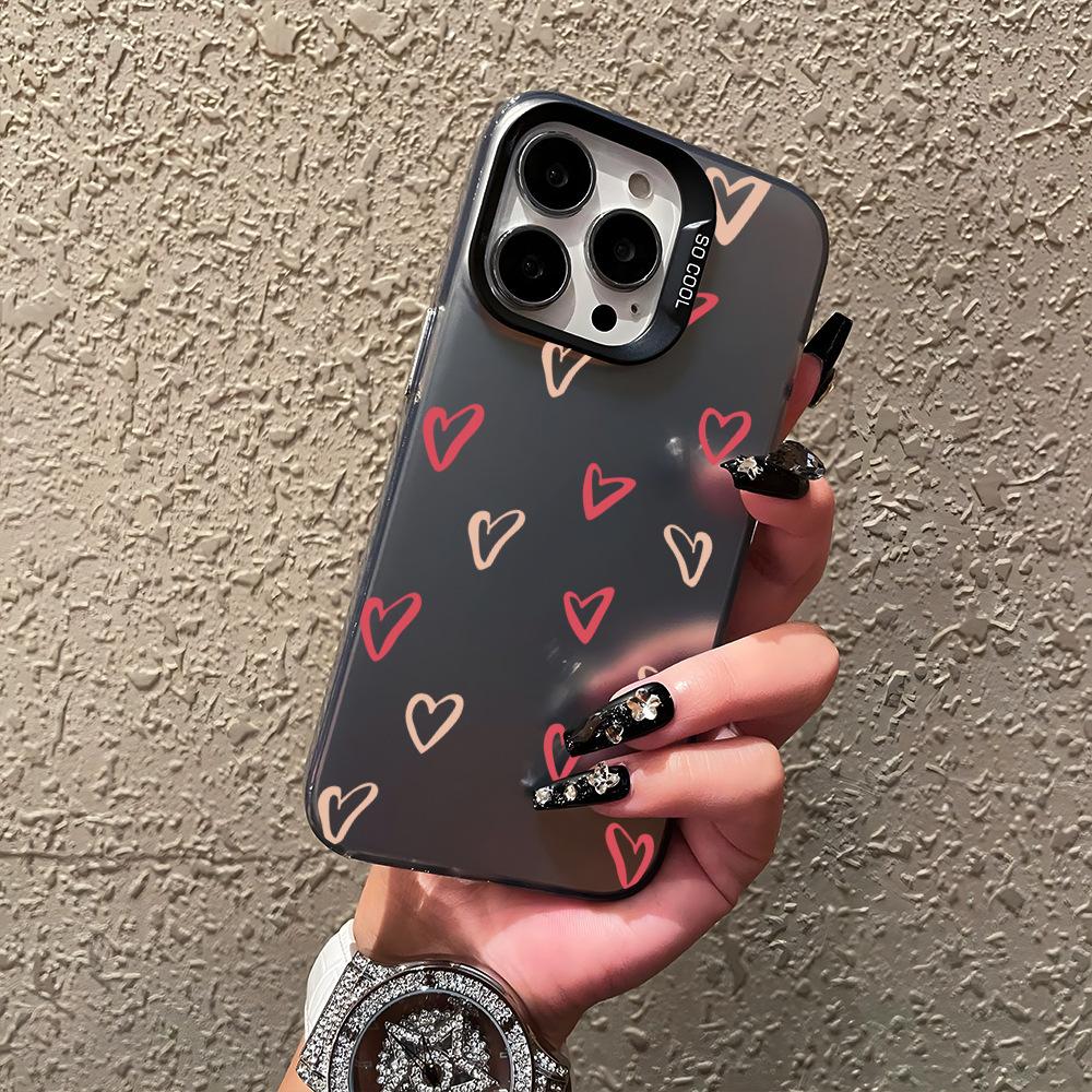 Apple 15 Pro Max phone case iPhone 14 high-end 13 heart-shaped 12 niche 11 cartoon 16 set X